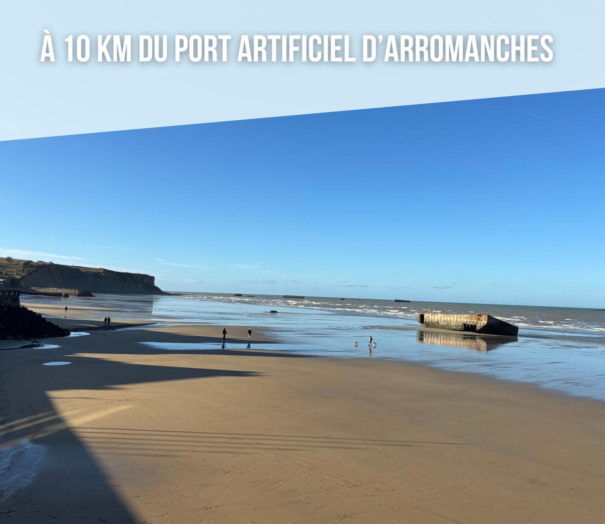 Les Douves Duplex 5 Personnes Lumineux Avec Jardin Et Terrasse Amenagee , Vue Sur Chateau A 5Mn De La Mer, Proche Omaha Beach Et Bayeux Commes Екстериор снимка